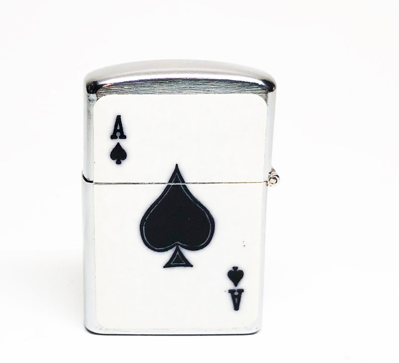 ACE of SPADES LIGHTER Working 1960s Gambling Cards Flip Top Rare Vintage Old Antique Lighter Etsy