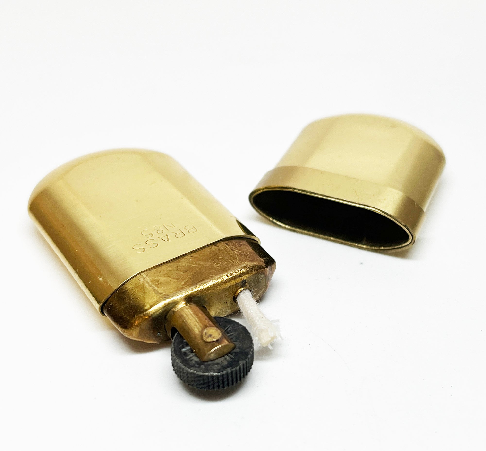 BRASS NO 5 LIGHTER Working Rare Vintage Antique Old Nos Brass Lighter