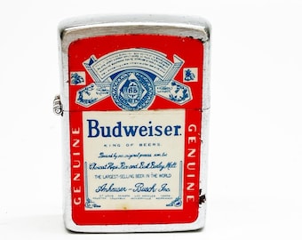 Vintage Budweiser Lighter: 1960s Korean-Made Breweriana