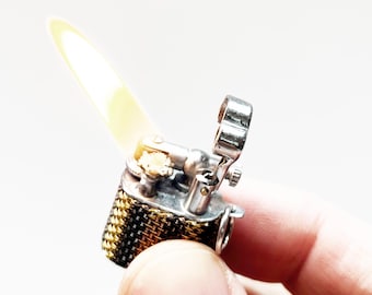 VINTAGE PENDANT LIGHTER - Rare Old Antique Mid Century Japan Made Small Lift Arm Necklace Pygmy Lighter