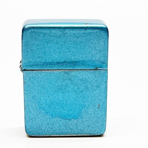 1940s PARK LIGHTER - Rare Vintage Old Antique Park Sherman Blue Flip Top Usa Made Lighter