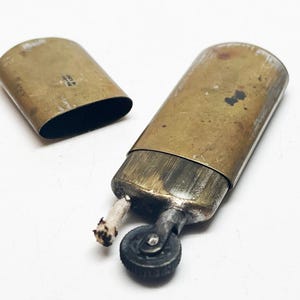 MEB SLEEVE LIGHTER  - Working 1912 Patent Antique Rare Old Vintage Austria Made Brass Lighter