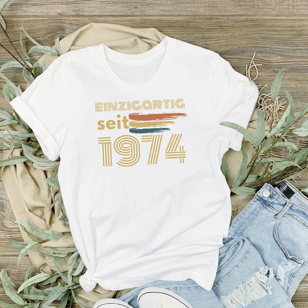 Einzigartig seit 1974, 50. Geburtstag Vintage 50 Jahre Geschenk 1974 Retro Geboren 1974 Tshirt, 50. Geburtstag Damen T-Shirt