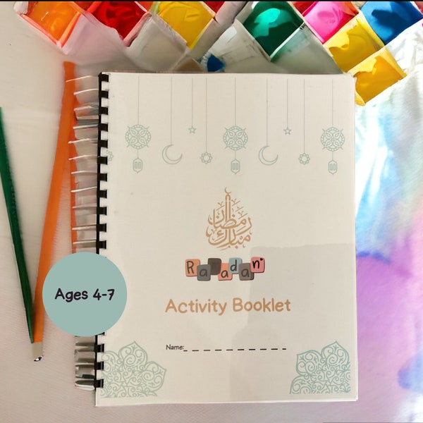 Ramadan Gifts for Kids. Activity Booklet for Kids. 30 pages of fun Ramadan activities and coloring pages.