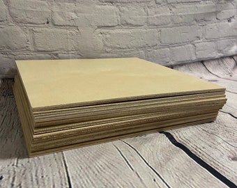 12x12 Baltic Birch Plywood 1/4" - (5 pcs) Ideal for Glowforge Projects and Sign making - Finished and Unfinished