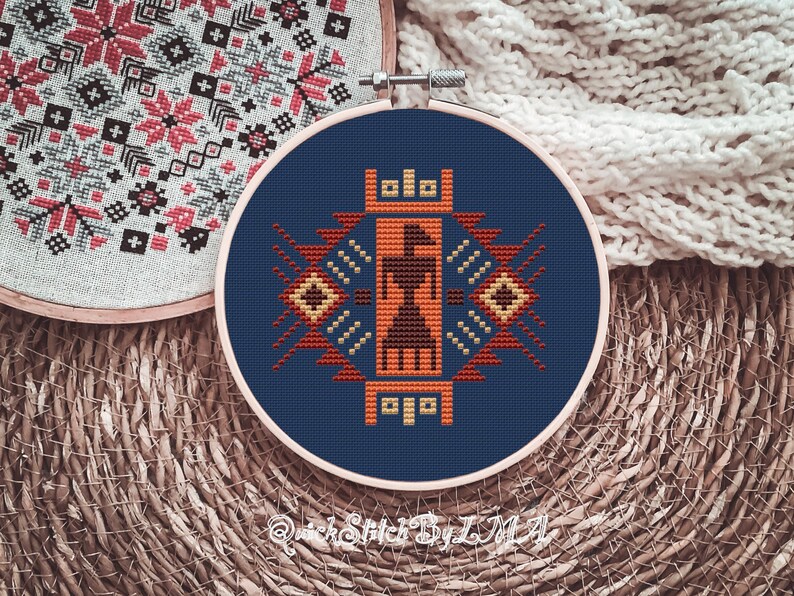 Aztec Cross Stitch Pattern PDF Instant Download, Ethnic Geometric ...