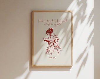 Psalm 119:105 Vintage Christian Art Print (Digital Download)