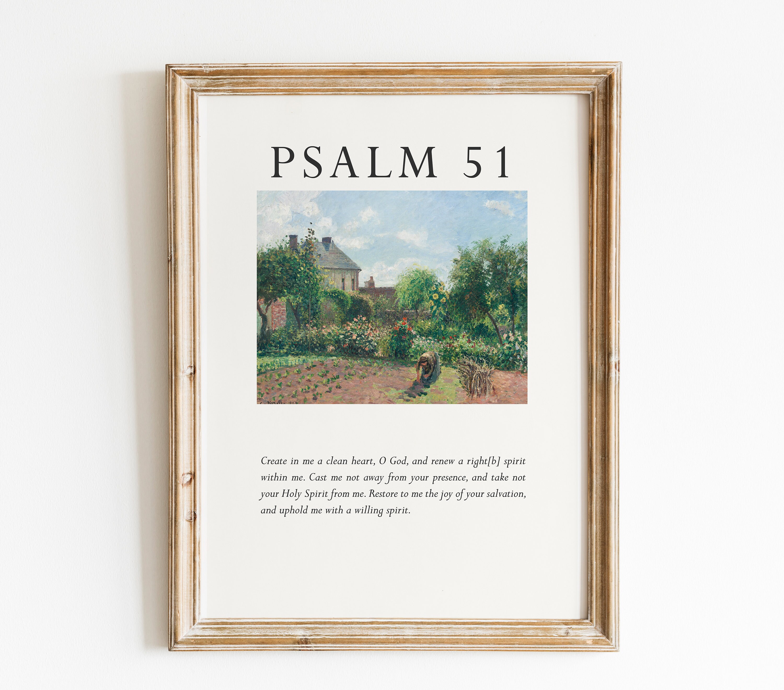Vintage Landscape Psalm Print Set: Christian Bible Verse Wall Art ...