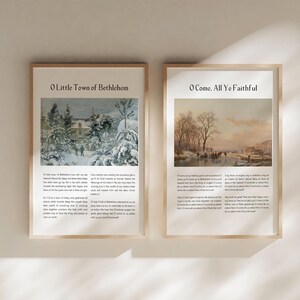 Christliche Hymne Wandkunst: Winterszene Drucke (Digitaler Download)