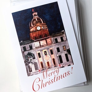 Paquete de 10 tarjetas navideñas de Bellas Artes "Navidad en Savannah"