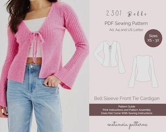 2301 Belle Cardigan, Sewing Patterns, PDF Patterns, Digital Sewing Pattern, Sewing Patterns for Women, Sewing PDF Pattern, Sizes XS - 3X