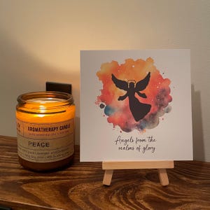 Lot de 5 cartes de Noël blanches à l'aquarelle