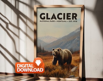 Impresión del Parque Nacional Glacier I (Descarga digital)