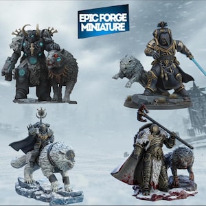 Commander Stromwolf - miniature for tabletop wargames - Base 60 mm