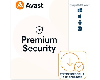 Avast Premium Security 2024 - ( 1 An / 5 Appareils ) | Antivirus Version Officielle avec Code D'activation