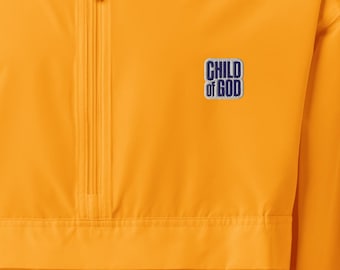 Embroidered Champion Packable Jacket: Child of God