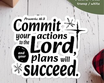 Proverbs 16:3 Kiss-Cut Stickers