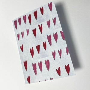 Hearts card, Love, blank inside