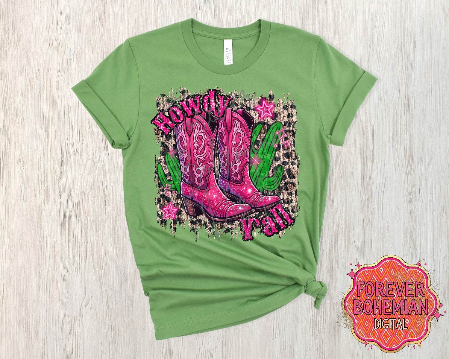 Howdy Boots Cowgirl XOXO Graphic Tee - Mocha