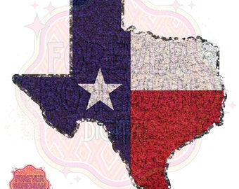 Parche de chenilla sintética de la bandera del estado de Texas PNG 300DPI PNG Descarga instantánea Sublimación DTF