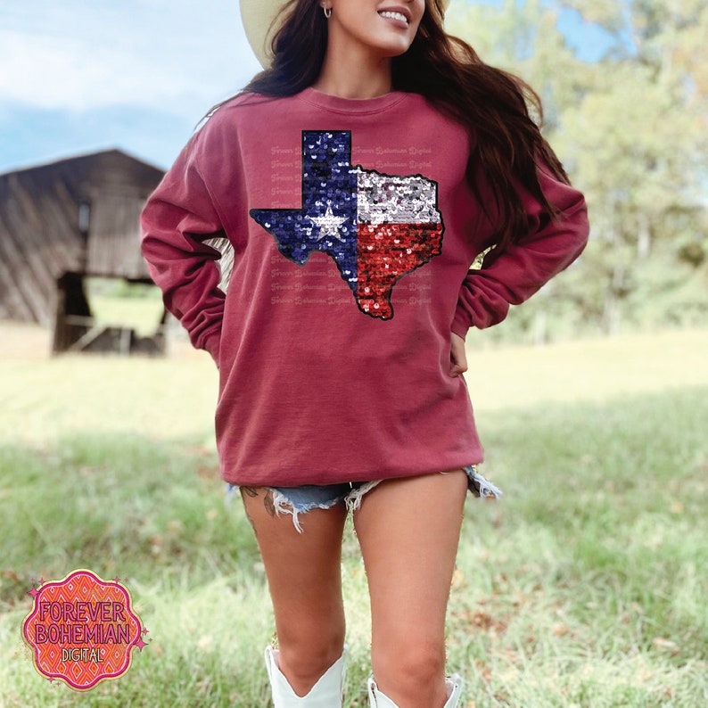 Lentejuelas brillantes Estado de la bandera de Texas PNG, Lentejuelas falsas Texas PNG, Estoy con el diseño de Texas, Sublimación de camisa de Texas, Forma de Texas png imagen 2