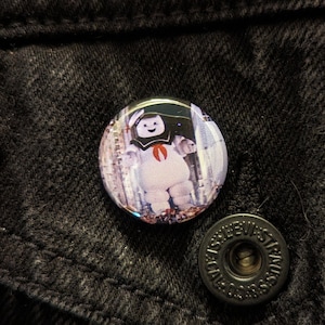 Stay Puft Marshmallow Man from Ghostbusters (1984) 1&quot; Pin Back Button