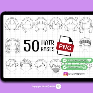 50 Chibi Hair PNG, character, Anime, Figure, Brushes, Chibi, Twitch Emotes, Discord, hair