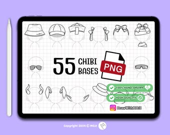 55 Chibi Accessories PNG, Anime, Figure, Brushes, Twitch Emotes, Discord, Hats, horns, animal ears, glasses, hair bows