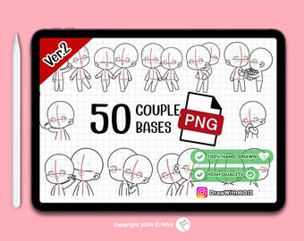 50 Chibi Couple (Ver.2) PNG, Chibi character, Anime, Figure, Twitch Emotes, Discord, couple, love, valentine
