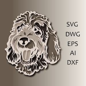 Golden Doodle multilayer SVG/Golden Doodle Schnittdatei/3D Schicht/Sperrholz schneiden/ Papierschnitt/ SVG Datei/ 3D Mandala Sperrholz
