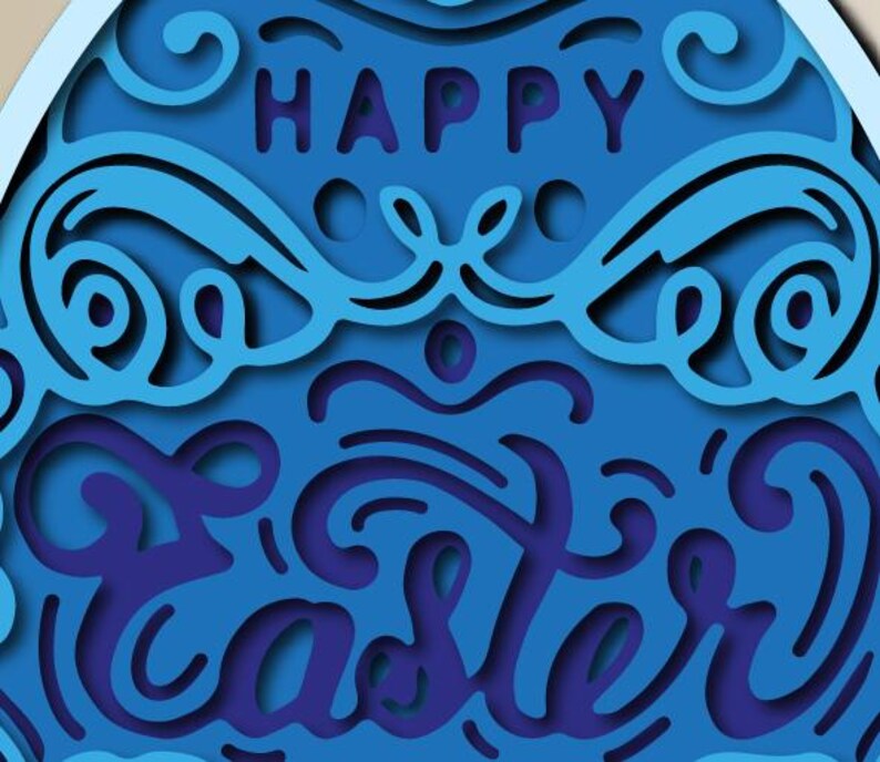 3D Layered Easter Egg SVG Cut File: Mandala Plywood Design (digital ...