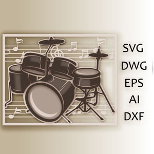 Batteria multistrato SVG/File di taglio batteria/Livello 3D/Taglio compensato/Taglio carta/File SVG/Mandala 3D compensato/Set batteria a strati SVG