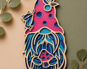 Multilayer Gnome Mandala SVG, Laser Cut File (Digital Download)