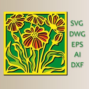 Hibiscus Mandala SVG: Multilayer Flower Papercraft, Laser Cut Files (Digital Download)