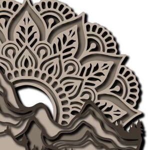 Mountain Multilayer SVG • 3‑4 Layer Laser & Paper Cut File • DIY Home Decor image 9