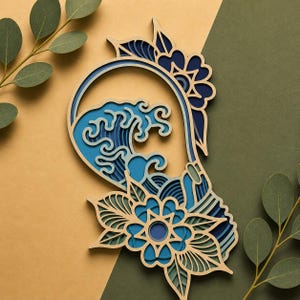 Waves Multilayer Mandala SVG, Laser Cut Files (Digital Download)