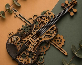 Multilayer Violin SVG: 3D Mandala Laser Cut File (Digital Download)