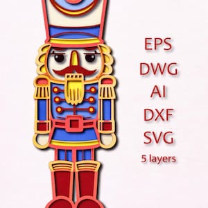 Nutcracker Multilayer 3D Mandala, Laser Cut Files (Digital Download)