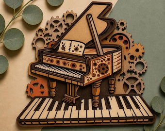 Multilayer 3D Piano Mandala SVG: Laser Cut CNC File (Digital Download)