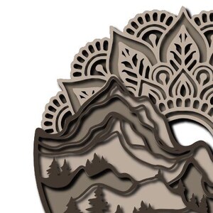 Mountain Multilayer SVG • 3‑4 Layer Laser & Paper Cut File • DIY Home Decor image 10