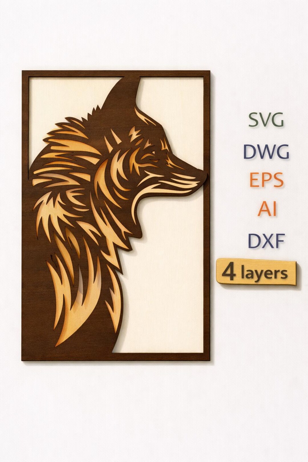Fox Multilayer SVG: 3D Mandala Cut File (digital Download) - Etsy Canada