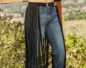 Skirt Fringe Belt, Leather Skirt Fringe, Long Leather Belt Fringe, 100% Mexican Handmade, Mexican Premium Leather, Belt fringe, Cowgirl