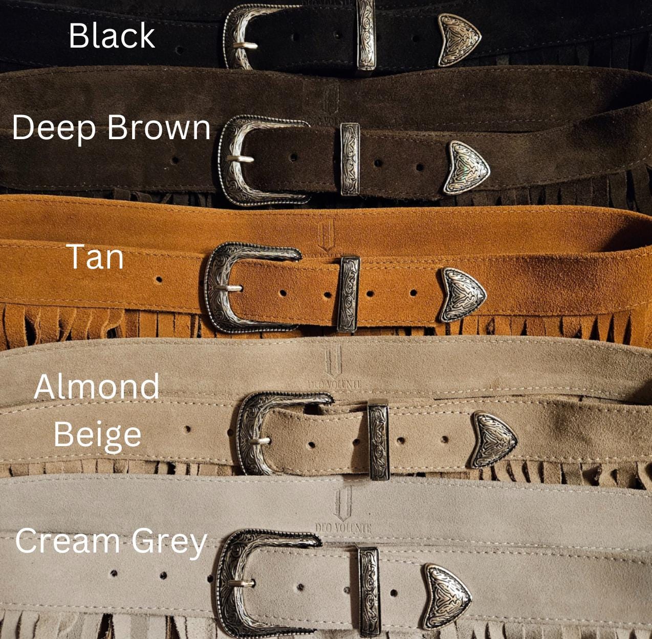 Handmade Suede Leather Long Fringe Belt: Western Fashion - Etsy