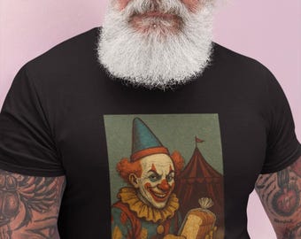 Koszulka z motywem klauna w stylu vintage: Bread & Circuses Streetwear, Misfit Fashion