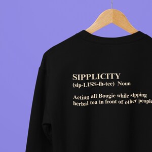 Sipplicity Funny Tea T-Shirt Cozy Wordplay Gift