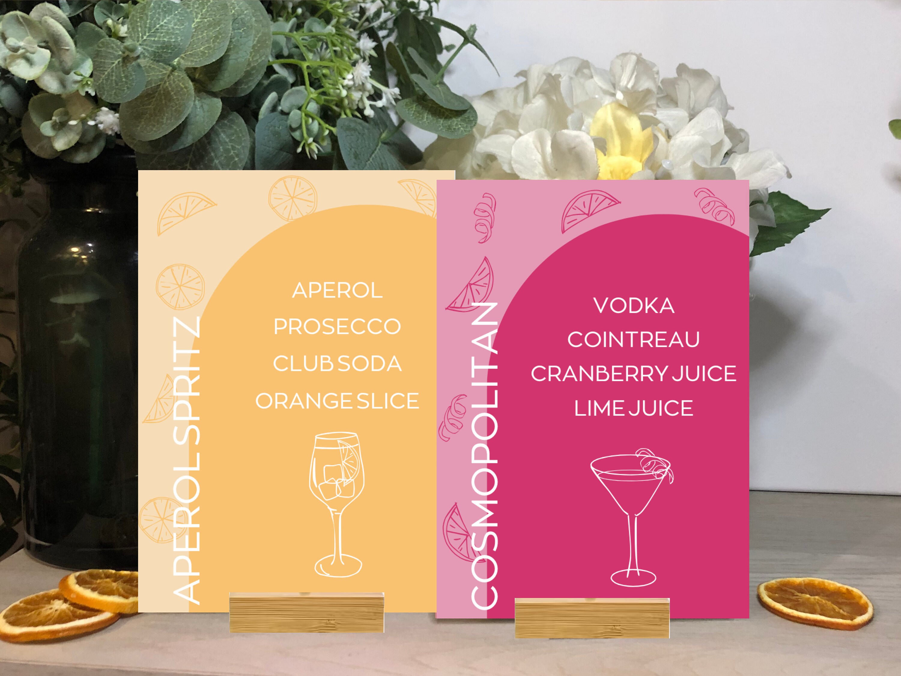 Cosmopolitan Sign With Hand-drawn Details, Editable Event and Wedding ...