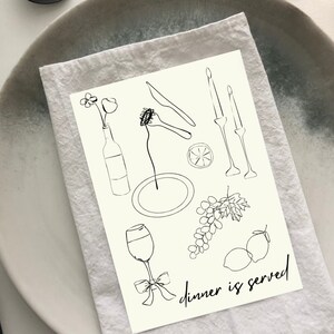 Dinner Table Spread Wedding Dinner Menu, Editable Wedding Templates ...