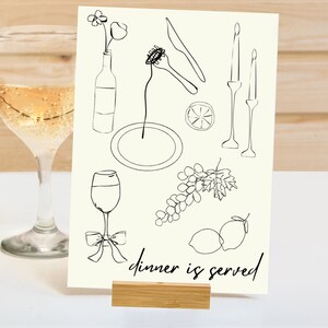 Dinner Table Spread Wedding Dinner Menu, Editable Wedding Templates ...