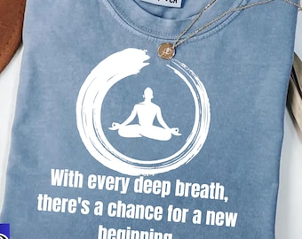 Funny Yoga Quote PNG: New Beginning, Positive Affirmation (Digital Download, SVG/PNG Files)