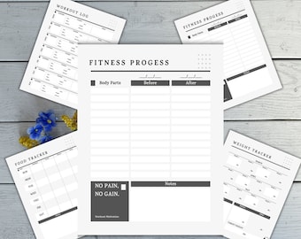 Digital Fitness Planner: Weight Loss, Workout, Meal Tracker (Good Notes)
